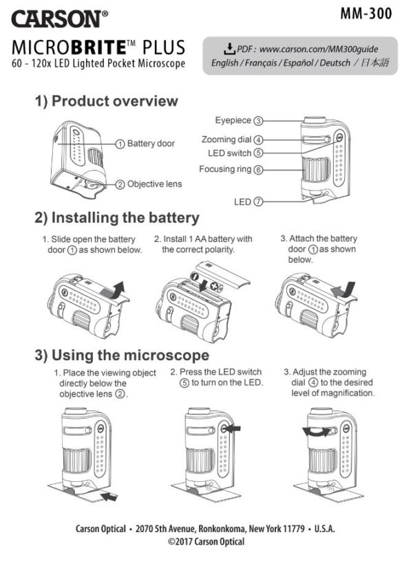 CARSON MICROBRITE PLUS POCKET MICROSCOPE - Image 2