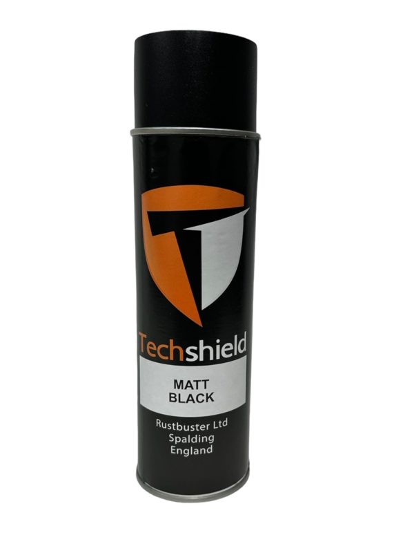 500ML TECHSHIELD MATT BLACK AEROSOL